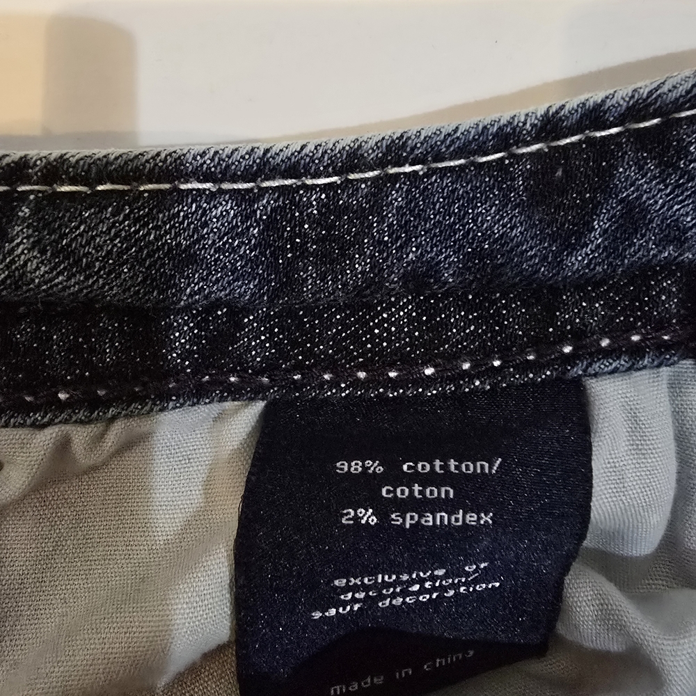Vigoss Skinny Bling Details Rhinestones Jeans Embossed Back Pockets Concert - Picture 9 of 11